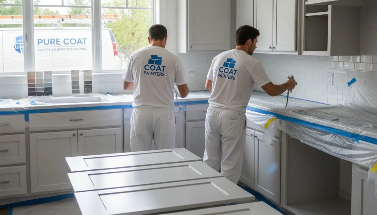 Professional cabinet painting in Flagstaff AZ kitchen by expert house painters for durable finish