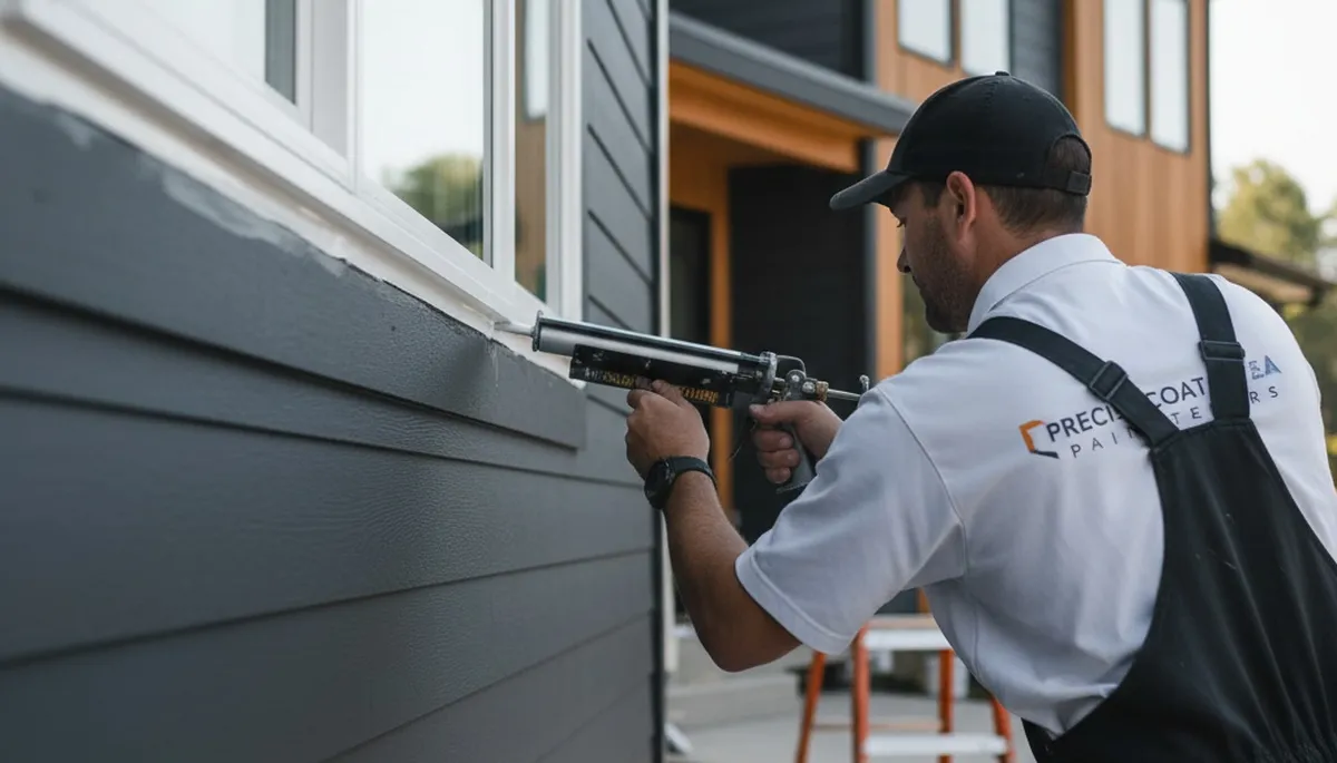 Professional caulking and sealing on Flagstaff AZ home exterior for weatherproof protection