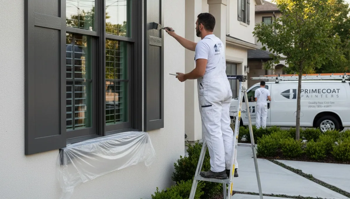 Professional shutter painting on Flagstaff AZ home enhancing color and weather protection